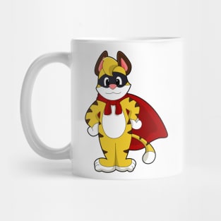 Tiger as Hero with Mask & Cape Mug